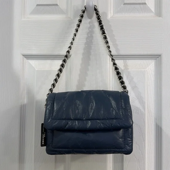 The Marc Jacobs Blue Pillow Bag- 8" W & about 6" H & 2" D - Picture 8 of 10